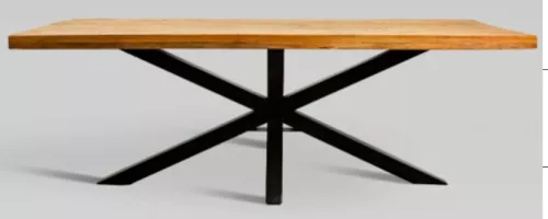 By Kohler Uniek en handgemaakt  Eettafel Baywood 220x100x76cm Kruispoot (202422)
