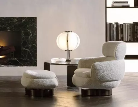 By Kohler Uniek en handgemaakt  Relaxfauteuil incl. hocker (202470)