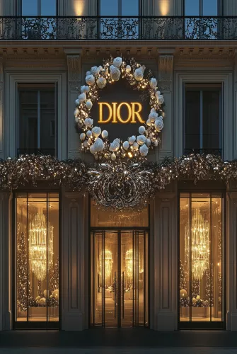 By Kohler Uniek en handgemaakt  Dior X-Mas Store 120x80cm (202513)