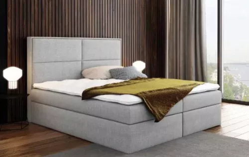 By Kohler Uniek en handgemaakt  Groot bed 180x200 met topper - Stoffen Hopper Khaki 51 LTX (202543)