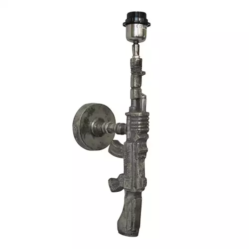 By Kohler Uniek en handgemaakt  Wandlamp Machine Gun 10x17x44cm (115681)
