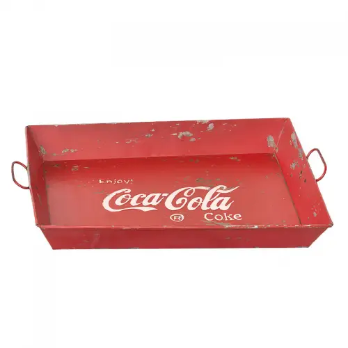 By Kohler Uniek en handgemaakt  Coca Cola Dienblad 42(48)x30(36) cm (109543)