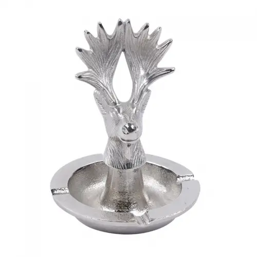 Uniek en handgemaakt  Ashtray 13x13x13cm With Moose Top