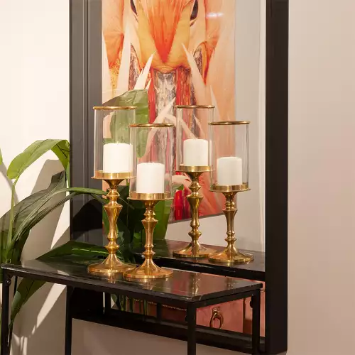 By Kohler Uniek en handgemaakt  Orkaanlamp Noa 17x17x53cm Klein (112444)