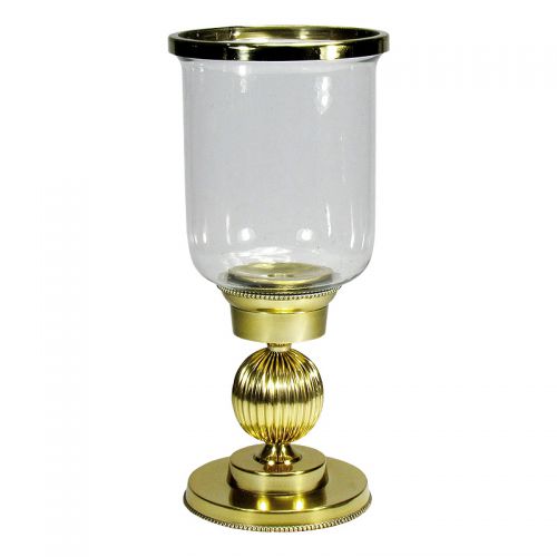 By Kohler Uniek en handgemaakt  Huricane Elora 17x17x38cm goud glas (112689)