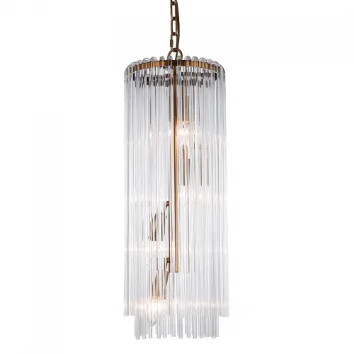 By Kohler Uniek en handgemaakt  Plafond chandeler Lamp Aleena 25x25x69cm goud glas (111723)