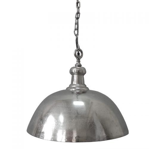 By Kohler Uniek en handgemaakt  Hanglamp 50x50x42cm zilver rond vintage (115750)