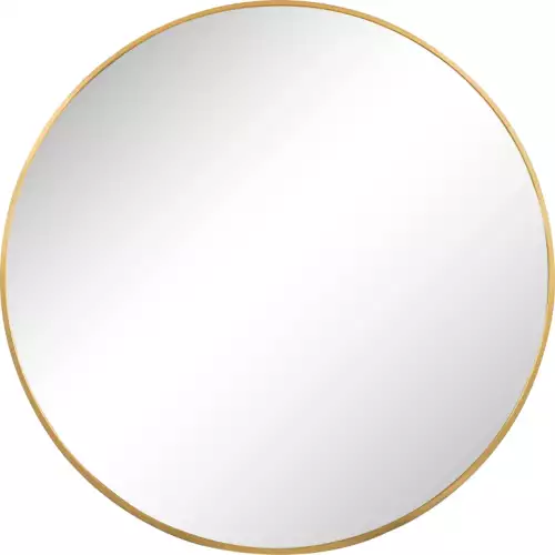 Uniek en handgemaakt  Ronde spiegel goud 40x40 cm