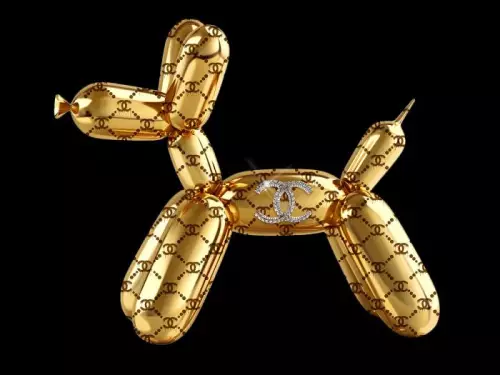 By Kohler Uniek en handgemaakt  GC gouden hond 80x60cm (200623)