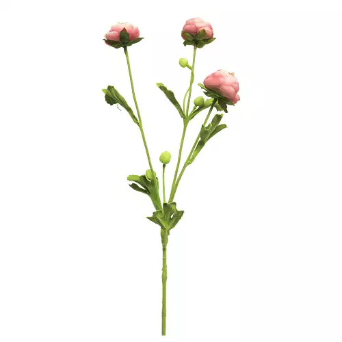 By Kohler Uniek en handgemaakt  Ranunculus tros mini roze 68cm (201000)