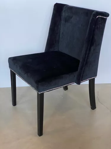 By Kohler Uniek en handgemaakt  Sale Venlo Wing eetkamerstoel - Juke Ivory 101 - Koloniale Poten - Zilveren Nagels - Zilveren Ring (200200-4)