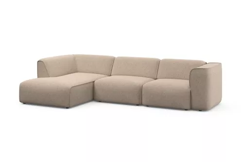 By Kohler Uniek en handgemaakt  Madea Hoekbank met Daybed R 305x169x71cm - Poso 38 Ivoor (201908)