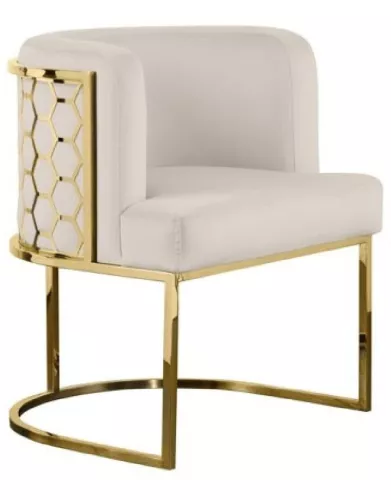 By Kohler Uniek en handgemaakt  Royal arm dining chair Frame Gold (202127)