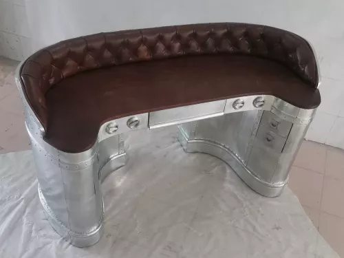 By Kohler Uniek en handgemaakt  Vliegtuig Schrijftafel Eddison 185x86,5x100cm (202293)